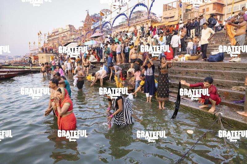 Bathing in the Ganges River in Varinasi, India 2