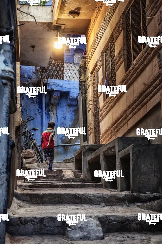 Young boy in the Blue City of Jodhpur, India