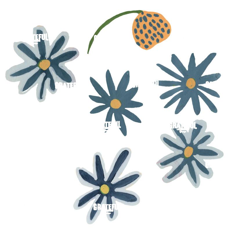 french country blue florals