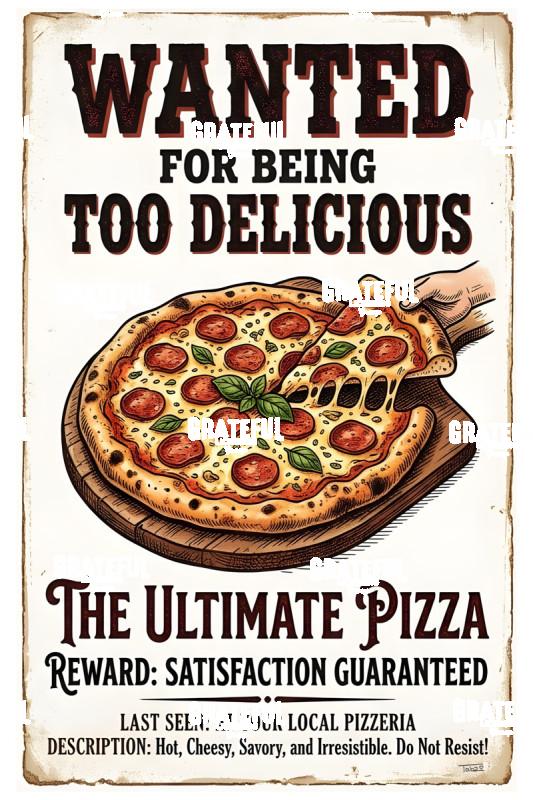 Wanted Food Pizza Poster