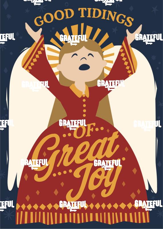 Vintage Christmas Angel Great Joy