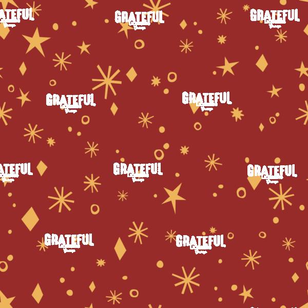 Vintage Christmas Red Gold Stars