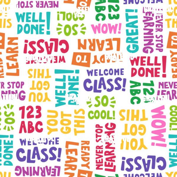 Back To School Phrases Colored