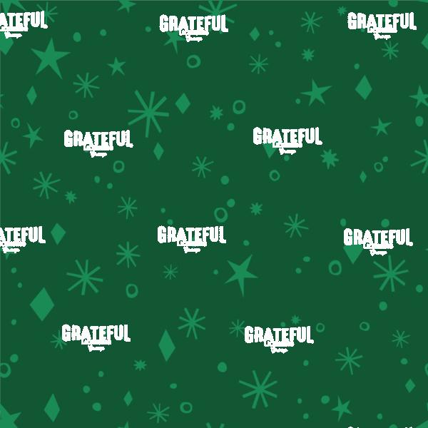 Vintage Christmas Green Stars