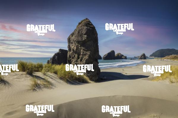 Seastacks and sand dunes on the Oregon Coast
