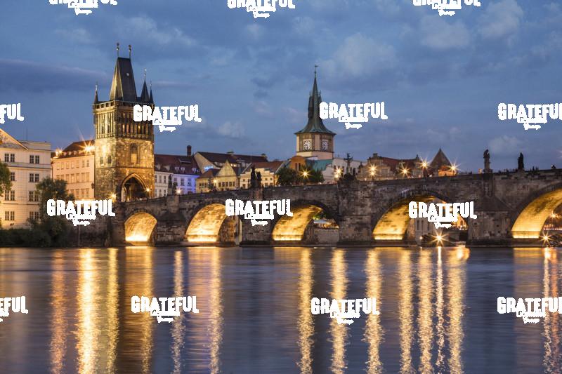 The Charles Bridge and Prague at sunrise 2