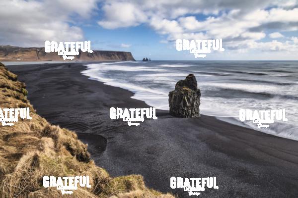 Reynisfjara black sand beach near Vik, Iceland
