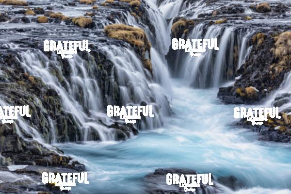 Bruarfoss waterfall in winter in Iceland 3