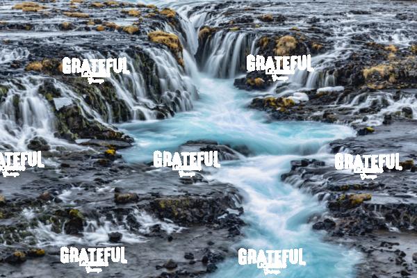 Bruarfoss waterfall in winter in Iceland 2