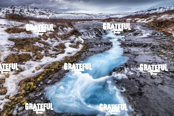 Bruarfoss waterfall in winter in Iceland 4