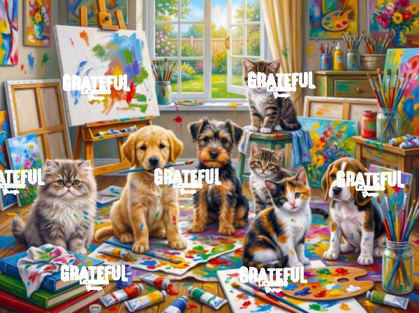 Painting Pets Posing