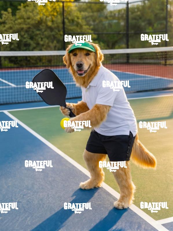 Pets on the Pickleball Court, Pose