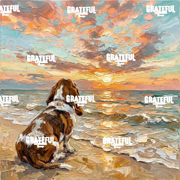 Beach Days - Basset Hound
