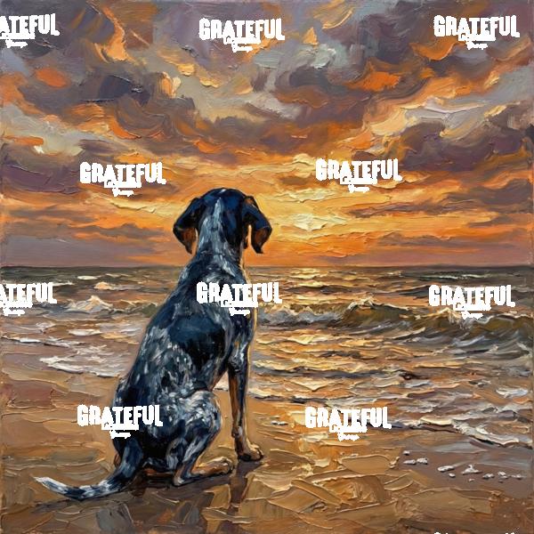 Beach Day - Blue Tick Coonhound