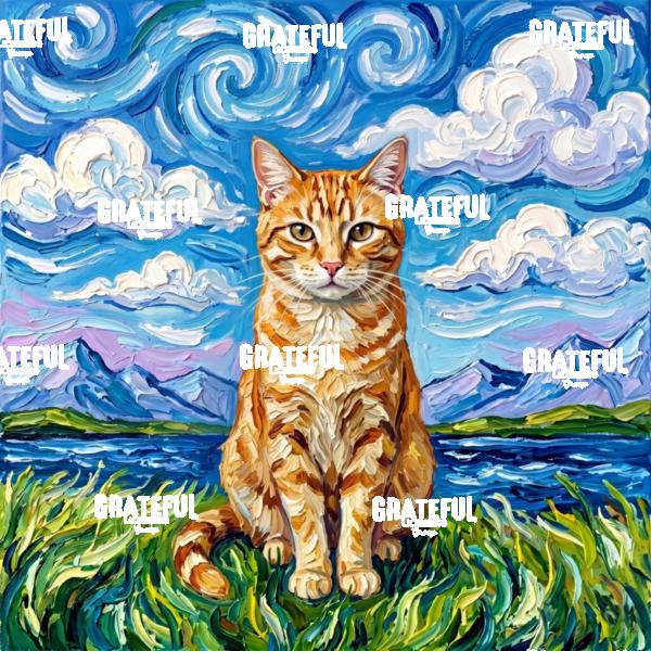 Orange Tabby in a Summer Meadow
