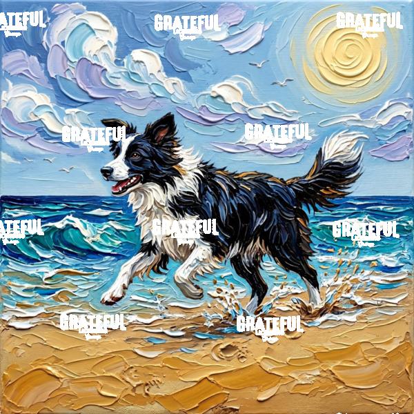 Beach Day - Border Collie 2