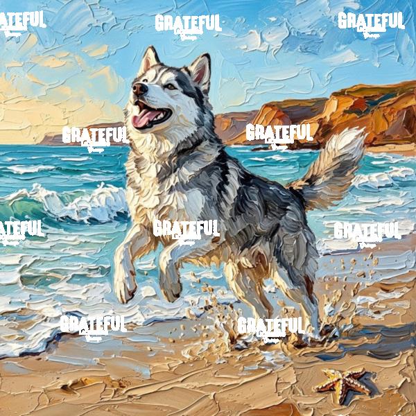 Beach Day - Husky