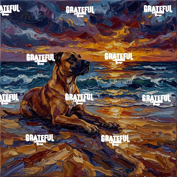 Beach Day - Black Mouth Cur