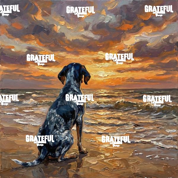 Beach Day - Blue Tick Coonhound