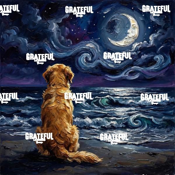 Beach Nights - Golden Retriever