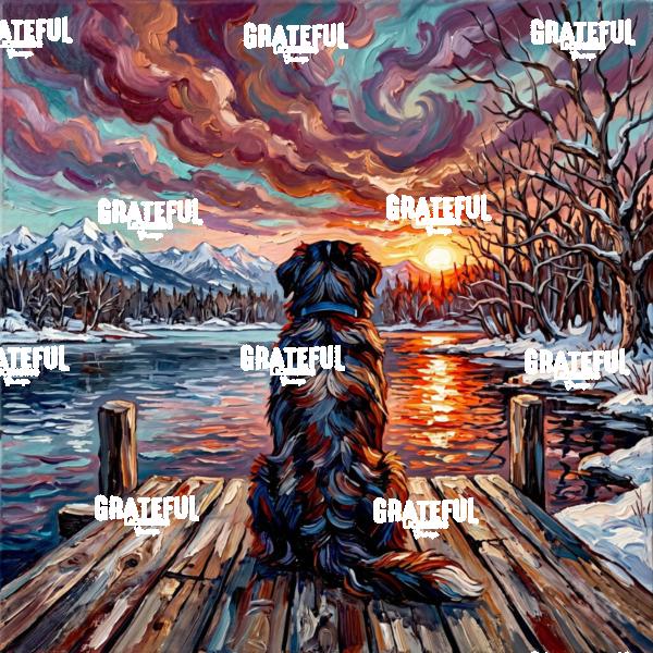 On The Dock - Bernese Mountain Dog