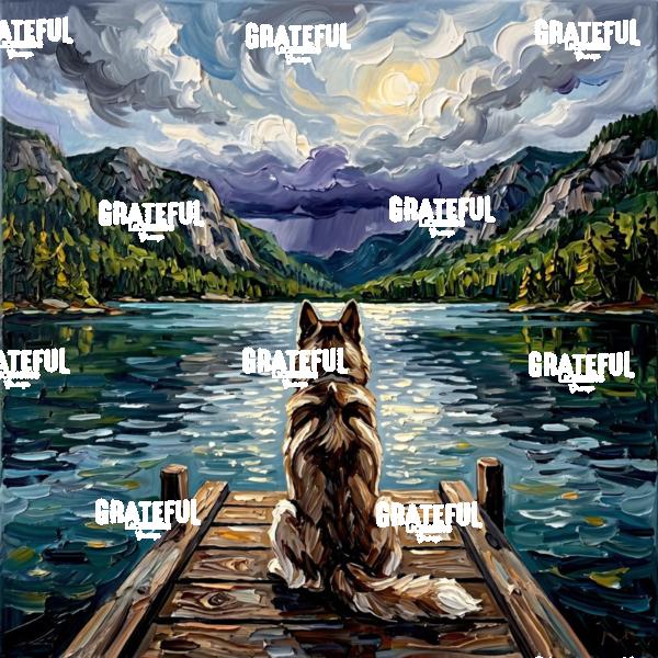 On The Dock - Brown Husky