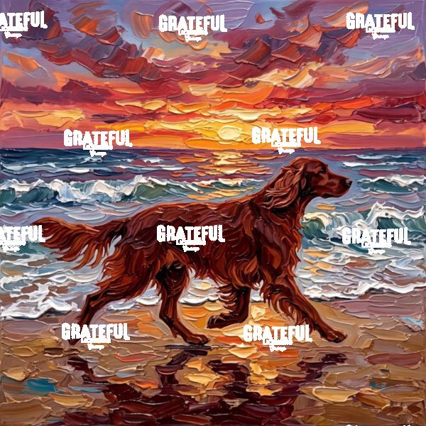 Beach Days - Irish Setter