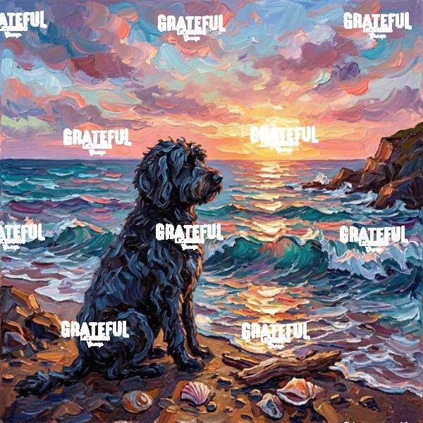 beach Days - Portuguese Water Dog