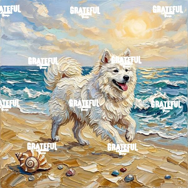 Beach Day - Samoyed