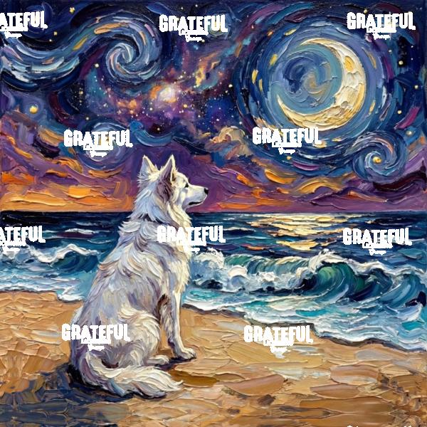 Beach Nights - White German Shepherd