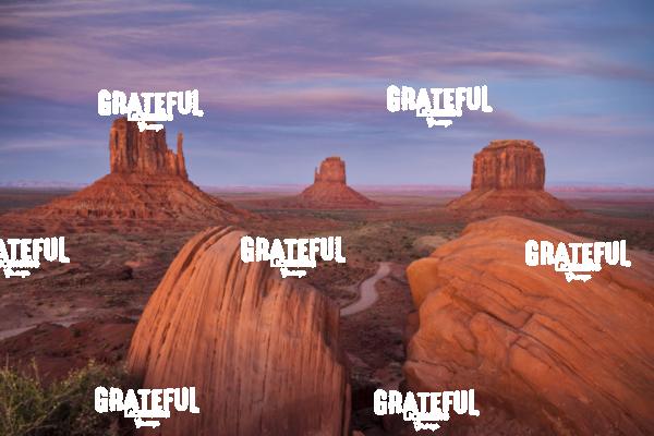 The Mittens in Monument valley, Utah at sunset
