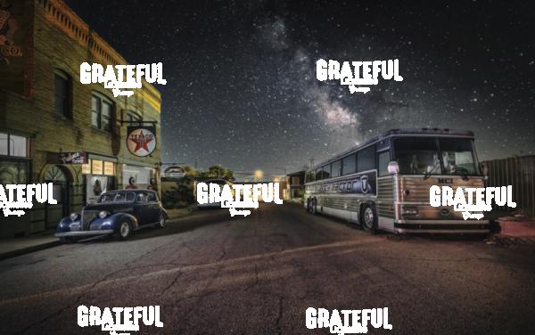 Erie Street in Bisbee, Arizona with classic cars and the Milky Way 3