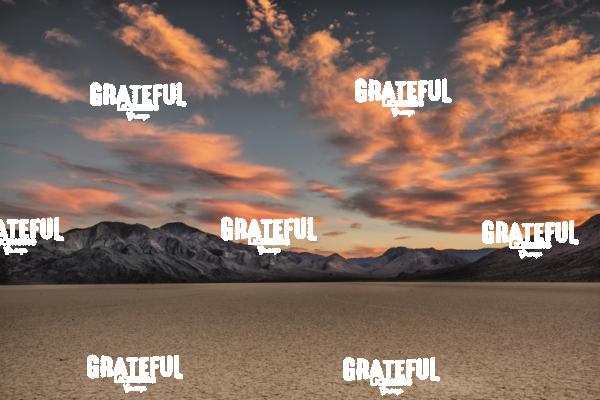 sunset at the Racetrack in death valley