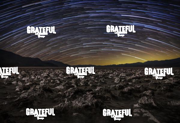 star trails over the Devils Golf Vourse in Death Valley