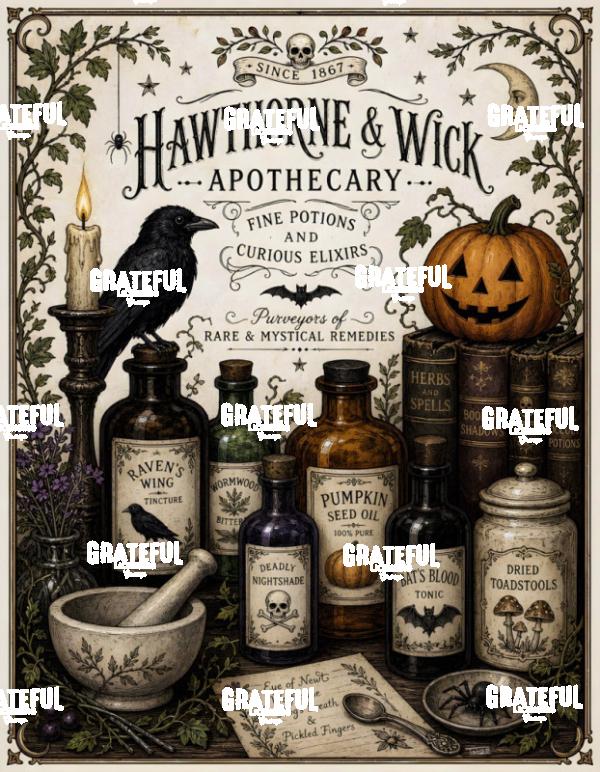 Hawthorne and Wick Halloween Apothecary