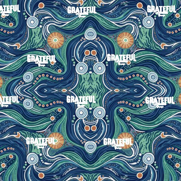 Sand Dollar Waves Seamless Pattern