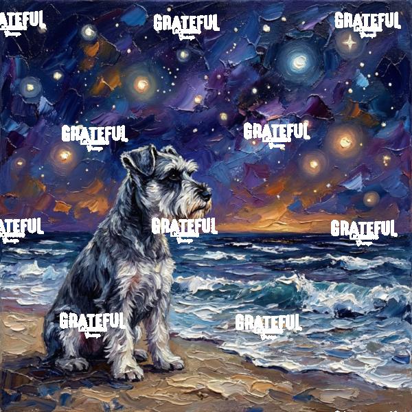 Beach Night - Schnauzer