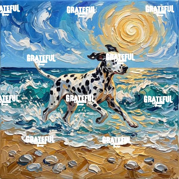 Frolicking Dalmatian