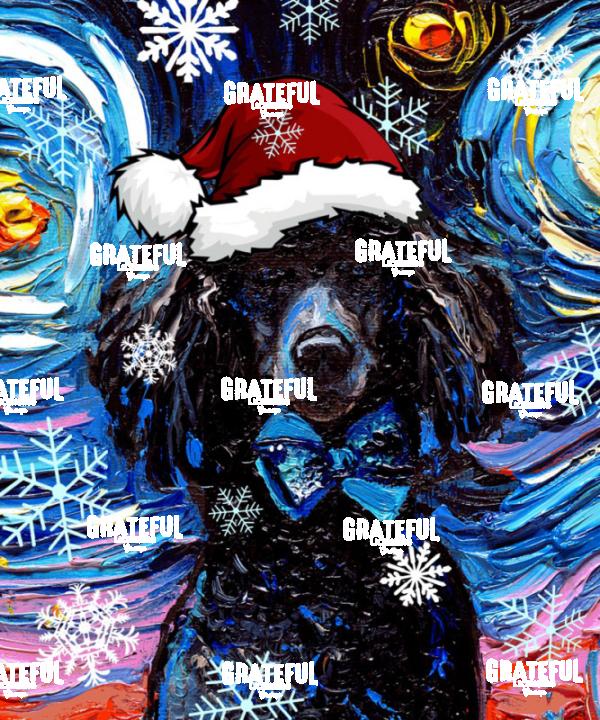 Santa Black Poodle