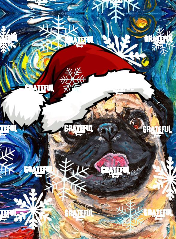 Santa Fawn Pug