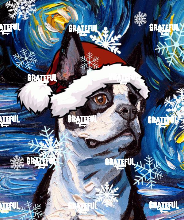Santa Boston Terrier