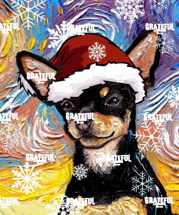 Santa Black and Tan Chihuahua