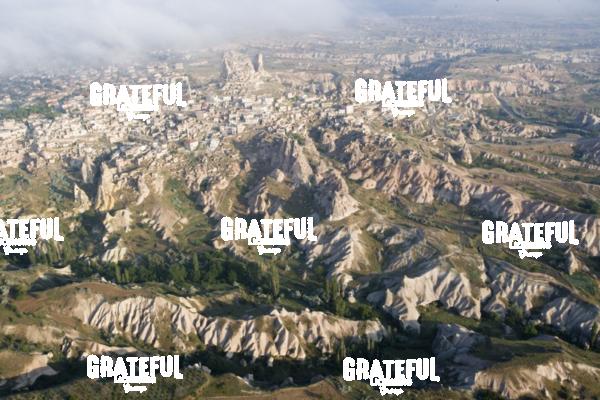 hot air ballooning above Cappadocia in Turkey