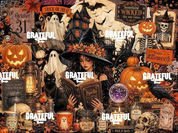 Vintage Happy Halloween Collage