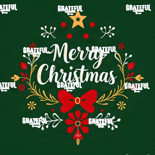 Color Block Merry Christmas Folk Art