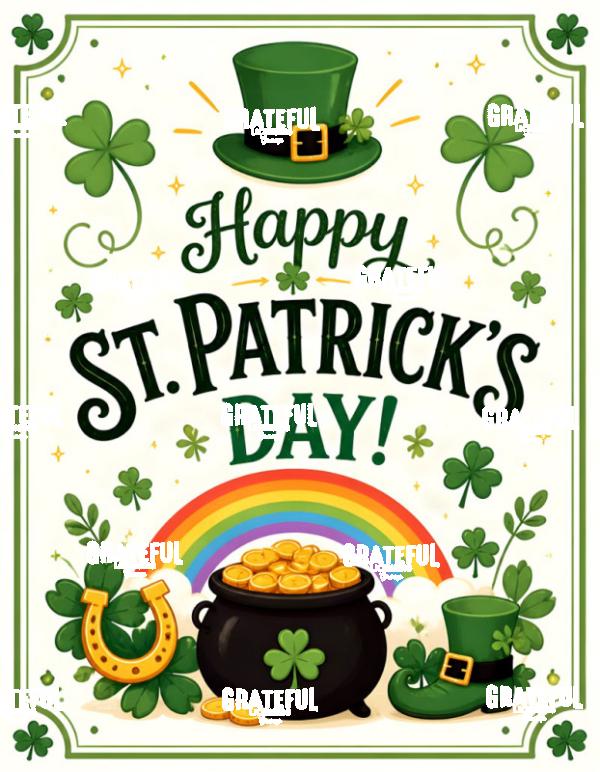 St Patrick's Day Rainbow Pot Of Gold