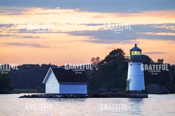 Sunken Rock Lighthouse at Sunset