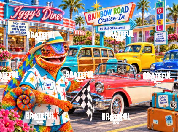 Iggy on Rainbow Road