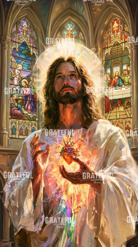 Jesus with Love, Stained Glass