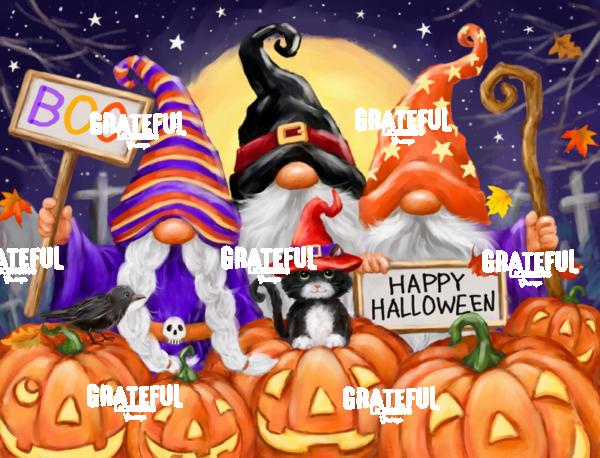 Three Halloween Gnomes